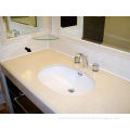 White Toughened Curved 25mm Tempered Glass Table Top For Washbasin